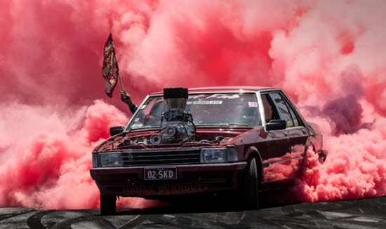 burnout drift car