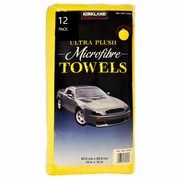 Kirkland Signature Ultra Plush Microfibre Cloths Towels Cleaning Car 12 Pieces