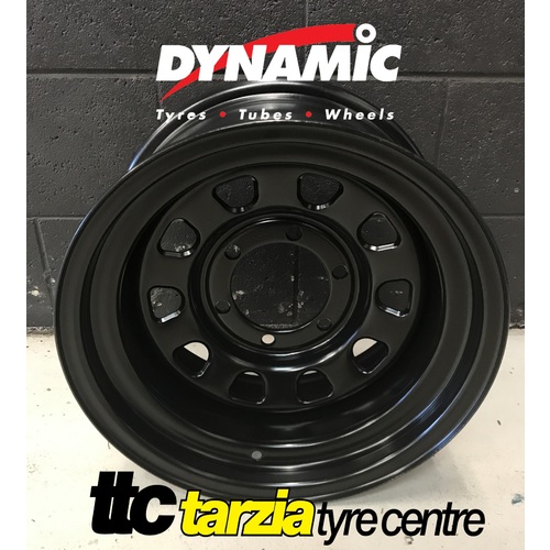 Dynamic 17x9" D Shape Hole 4X4 Steel Wheel 6x139.7 +18 Black