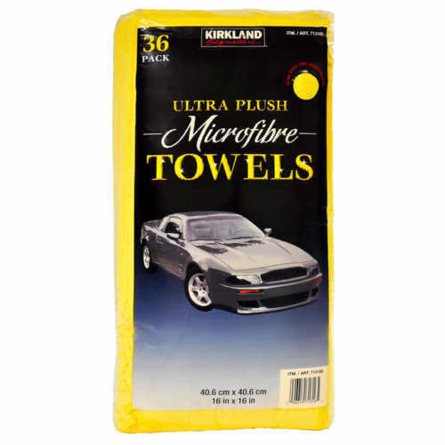 Kirkland Signature Ultra Soft Plush Microfibre Car Towels 40.6cm x 40.6cm 
