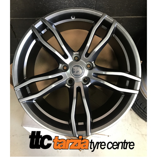 VF HSV Rapier Holden GTS R8 Style Wheels 20x8.5" / 20x9.5" Staggered Set Shadow Chrome Suits Commodore VB - VZ