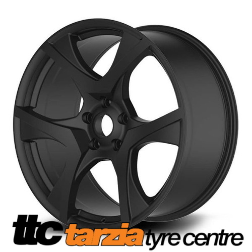 VF2 R8 Style Wheels Staggered 20x8.5" & 9.5" Full Satin Black Suits Commodore VE-VF