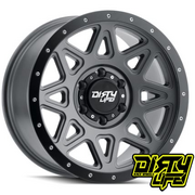 Dirty Life Theory 16x8" 6x139.7 +20 Matte Gunmetal CB110.1 4X4 Alloy Wheel x1
