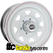 Dynamic 15x10" Triangle Sunrasia Style Hole 4X4 Steel Wheel 6x139.7 -44 White