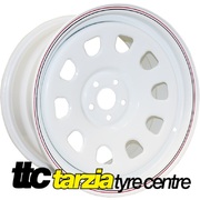 Dynamic 17x9" D Shape Hole Drift Steel Wheel 5x100 +35 White