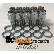 Street Pro 007 Wheel Nut & Washer x10 1/2" Shank Chrome RID-5110