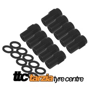 Street Pro 002 Wheel Nut & Washer x10 1/2" Shank Black RID-5200K10-BLK Ford