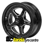 Street Pro ll 15 x 7 Early Holden Chev Bolt 5 x 4.25 3.5 inch Back Space Black 5x108