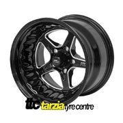 Street Pro ll 15 x 8.5 Inch Ford Falcon Bolt 5 x 4.50 5 inch Back Space Black STP002-158001F-BK
