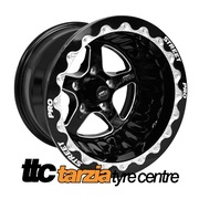 Street Pro ll Bead Lock 15 x 10 Inch Holden Chev Bolt 5 x 4.75 5 x 120.65 3.5 inch Back Space Black