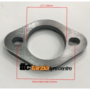 2 Bolt Exhaust Flange x2 H/Duty 12mm Mild Steel 92mm Bolt Centre Suit 2.5 Inch Pipe  