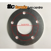 Wheel Spacer x2 5x120 5mm Mild Steel Suit Holden Pre VE Commodore Half Inch Stud