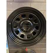 TTC Burnout Edition 15x6" D Shape Steel Wheel Multi 5x120.65 5x114.3 -12 3"BS Black