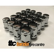 Wheel Nut Kit Suit 5 Stud 7/16-20 19mm Hex Head Chrome Steel Qty 20 Early Holden 