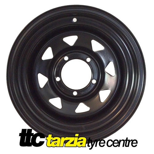 CSA 16x8" Triangle Sunrasia Hole Steel Wheel 5x120 +35 Black Triangle CB 65.2