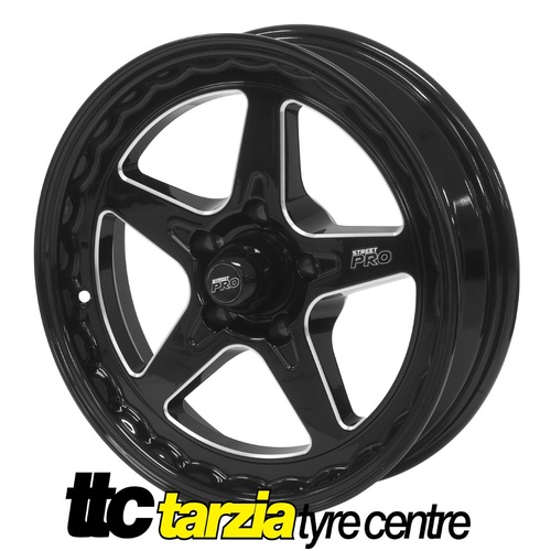 Street Pro ll 17 x 4.5 Inch Holden Chev Bolt 5 x 4.75 1.75 inch Back Space Black STP002-174000-BK