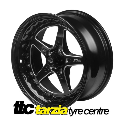 Street Pro ll 18 x 7 Inch Holden Chev Bolt 5 x 4.75 4.5 inch Back Space Black STP002-187000-BK
